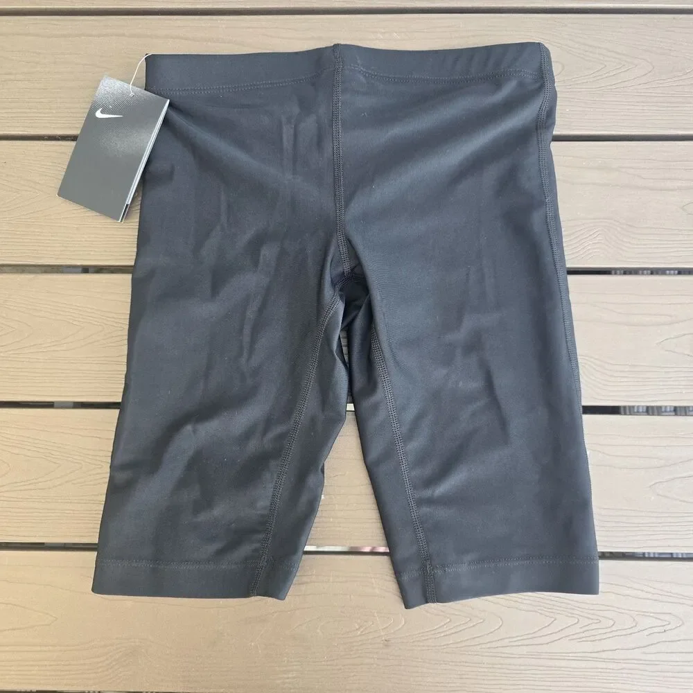 Nike Swim Youth Boy's HydraStrong Solid Black Jammer SZ 24 New
